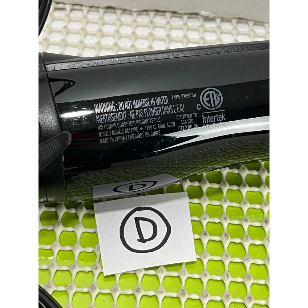 Conair InfinitiPro Ceramic Hot Air Spin Brush 2 Inch Black New Opened Box D